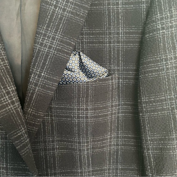 Renoir Men's Navy Plaid Blazer Size 38 Slim - Picture 12 of 15